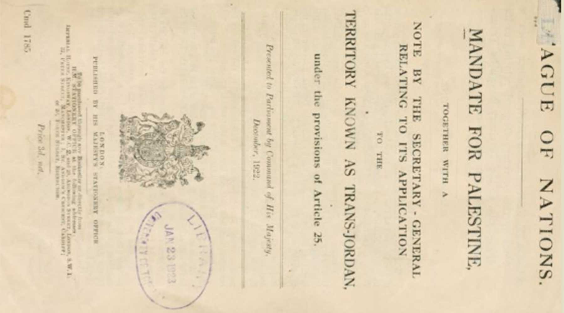 British Mandate for Palestine